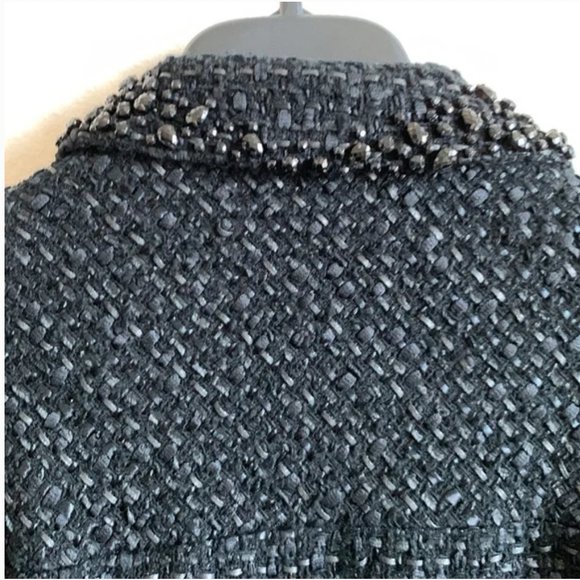 Kate Spade Madison Avenue Yazmen black beaded jacket blazer size 6 PLEASE READ - Picture 9 of 15